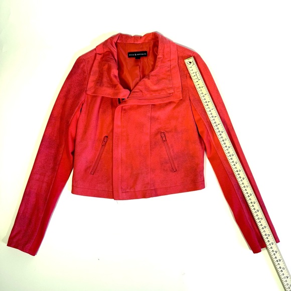 Rock & Republic Red Distressed Cropped Moro Jacket - Picture 12 of 14